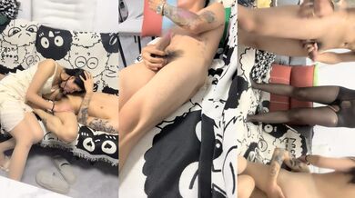 【换妻极品探花】密码房4P激情大战，沙发上操69互舔，前后夹击爆操，双女骑乘位操大屁股 (2)